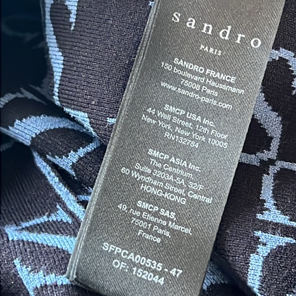 Sandro Augustin Mixed Media Denim Shirt Jacket - Picture 16 of 16